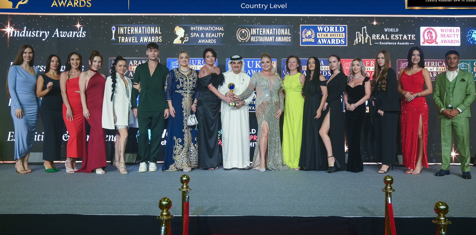 Award recipients on stage